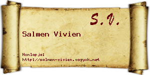 Salmen Vivien névjegykártya